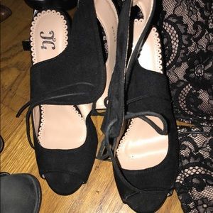 Black journey suede heels. Never wore